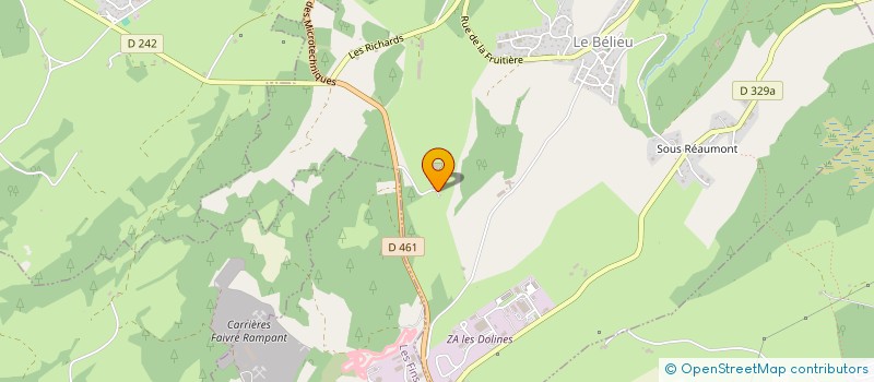 localisation de l'entreprise GAEC LE MONT SIANET à LE BELIEU