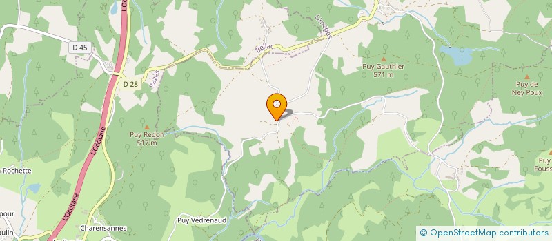 localisation de l'entreprise GAEC LE NEYCHAT  BERSAC-SUR-RIVALIER