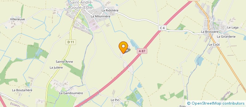 localisation de l'entreprise GAEC LE PARADIS à SAINT-ANDRE-GOULE-D'OIE