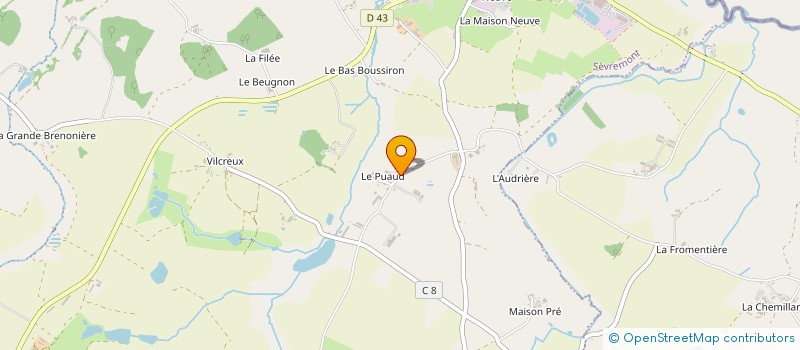 localisation de l'entreprise GAEC LE PAS ROUSSEAU à SEVREMONT