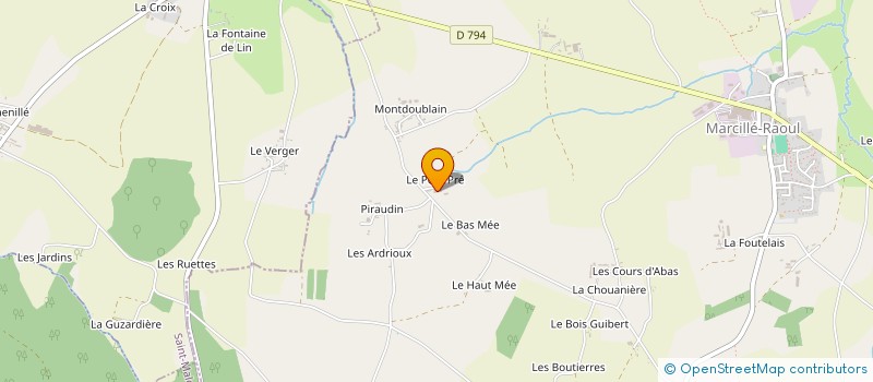 localisation de l'entreprise GAEC LE PETIT PRE à MARCILLE-RAOUL