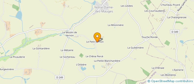 localisation de l'entreprise GAEC LE PETIT VERNON à BEAUPREAU-EN-MAUGES