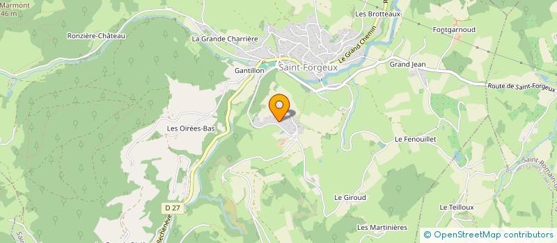 localisation de l'entreprise GAEC LE PLAT DU MONT à SAINT-FORGEUX