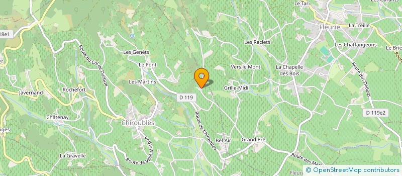localisation de l'entreprise GAEC LE PLATEAU DE GRILLE MIDI  CHIROUBLES