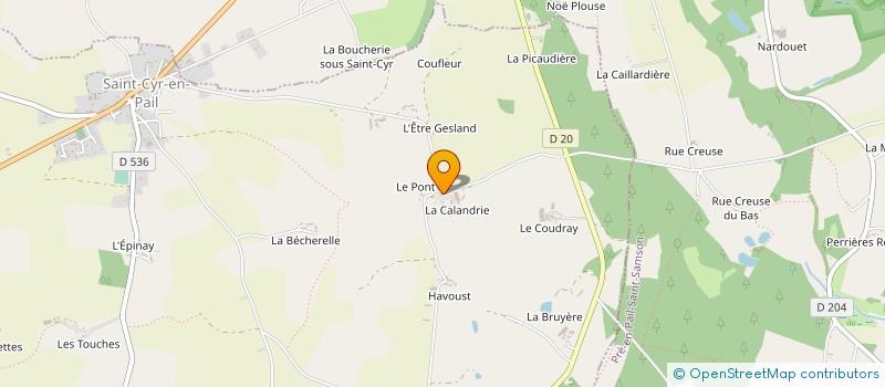 localisation de l'entreprise GAEC LE PONT à SAINT-CYR-EN-PAIL