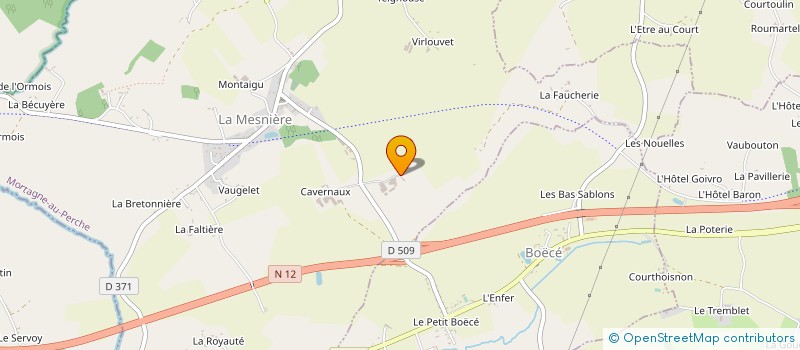 localisation de l'entreprise GAEC LE PONT DES AULNAYS à LA MESNIERE