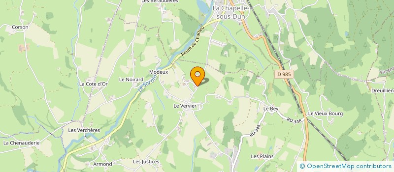 localisation de l'entreprise GAEC LE PORC BRIONNAIS  CHASSIGNY-SOUS-DUN