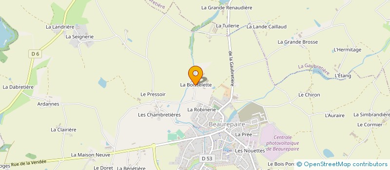 localisation de l'entreprise GAEC LE QUADRILLE à BEAUREPAIRE
