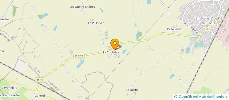 localisation de l'entreprise GAEC LE REFUGE D'EMMA à SAINT-CHRISTOPHE-DU-BOIS