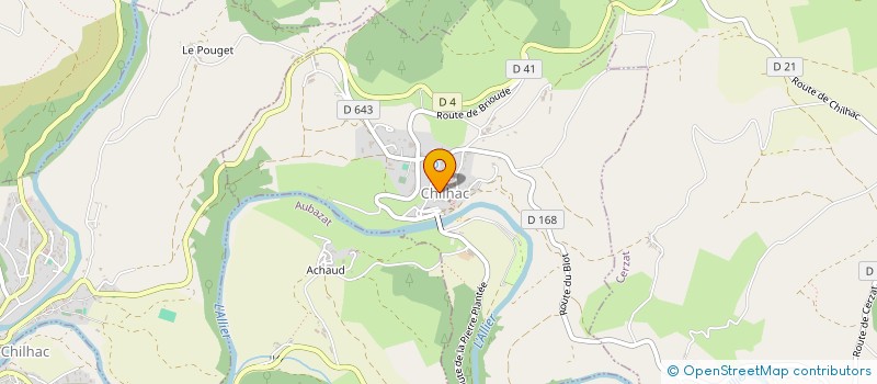 localisation de l'entreprise GAEC LE ROCHER DU BLOT à CERZAT