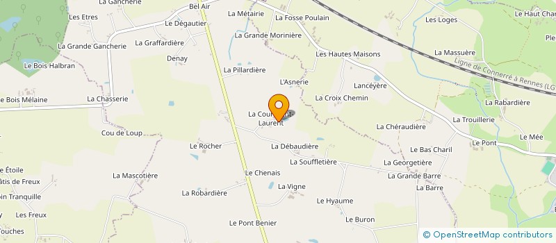 localisation de l'entreprise GAEC LE ROCHER SAINT LAURENT à GENNES-SUR-SEICHE