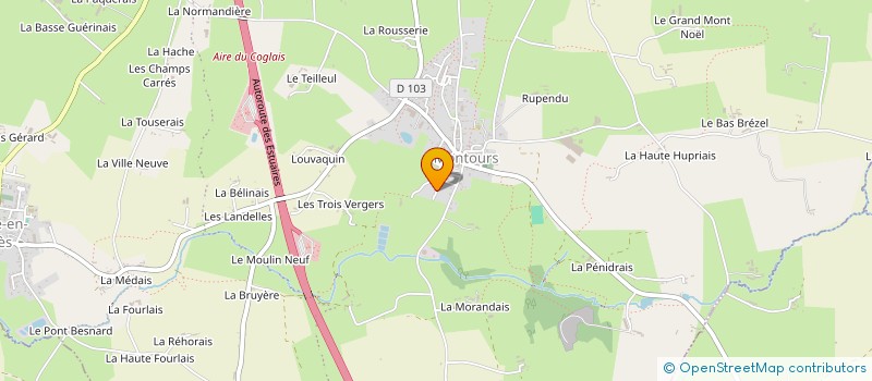 localisation de l'entreprise GAEC LE ROSSIGNOL à LES PORTES DU COGLAIS