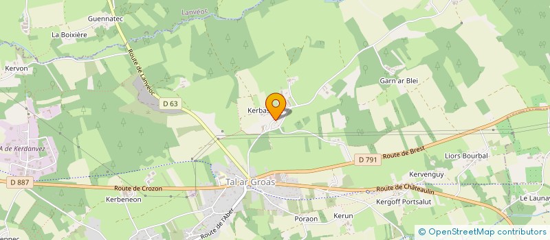 localisation de l'entreprise GAEC LE ROZIC à CROZON
