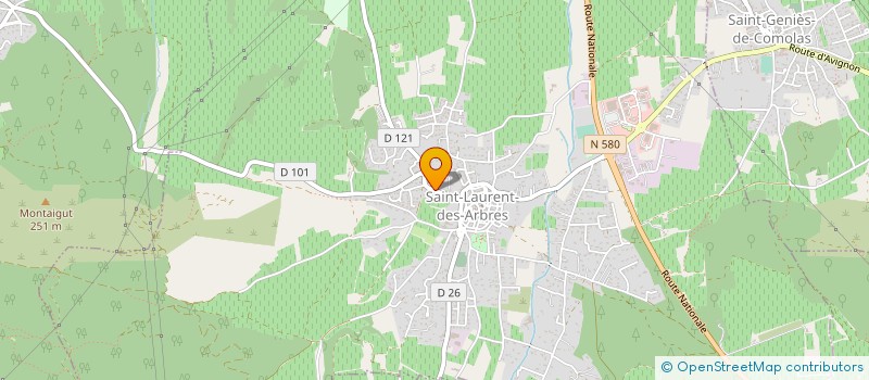 localisation de l'entreprise GAEC LE SAINT LAURENT à SAINT-LAURENT-DES-ARBRES