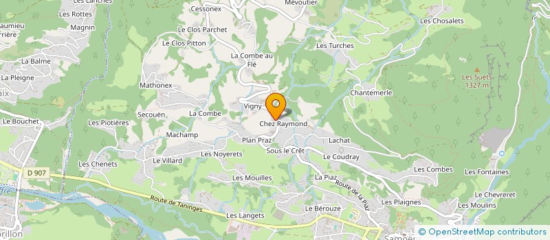 localisation de l'entreprise GAEC LE SEPTIMONTAIN à SAMOENS