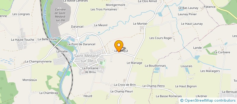 localisation de l'entreprise GAEC LE TEILLEUL à SAINT-MEDARD-SUR-ILLE
