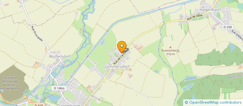 localisation de l'entreprise GAEC LE TREFLE BLANC à GOMMERSDORF