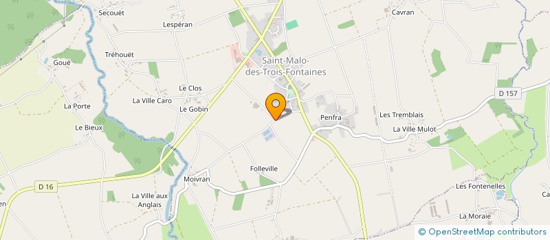 localisation de l'entreprise GAEC LE TURNIER à SAINT-MALO-DES-TROIS-FONTAINES