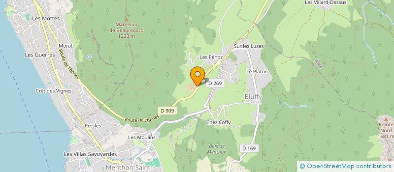 localisation de l'entreprise GAEC LE VAL DE THONES à MENTHON-SAINT-BERNARD