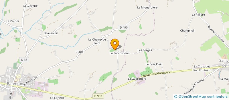 localisation de l'entreprise GAEC LEBASCLE à SAINT-GEORGES-DE-ROUELLEY