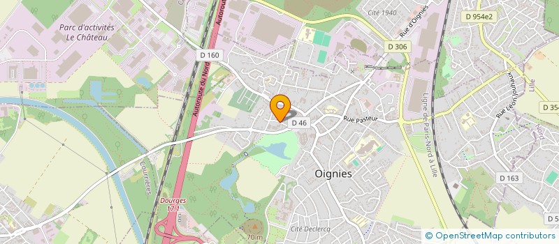 localisation de l'entreprise GAEC LEBRUN  OIGNIES