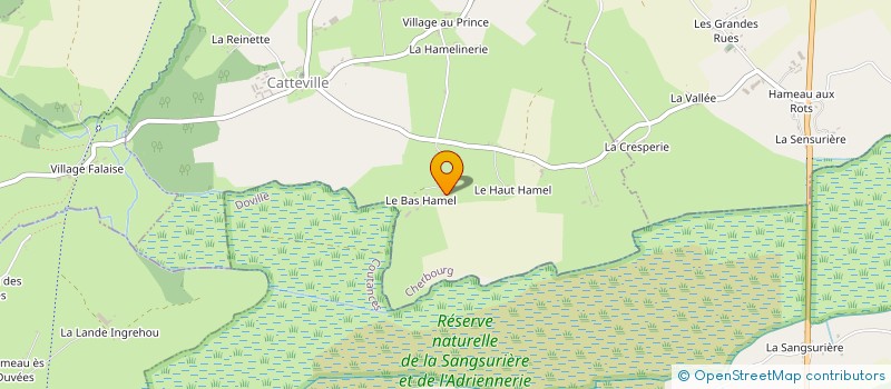 localisation de l'entreprise GAEC LEGENDRE à CATTEVILLE