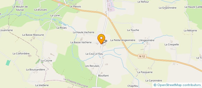 localisation de l'entreprise GAEC LEGUERINEL-CHEMIN à LA CHAPELLE FLEURIGNE
