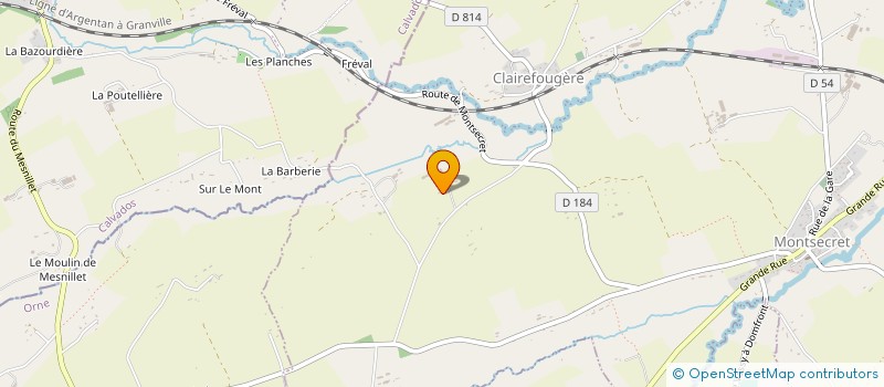 localisation de l'entreprise GAEC LENORMAND à MONTSECRET-CLAIREFOUGERE
