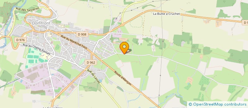 localisation de l'entreprise GAEC LEROYER à DOMFRONT-EN-POIRAIE