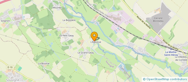 localisation de l'entreprise GAEC LES 2 COLLINES  EXOUDUN