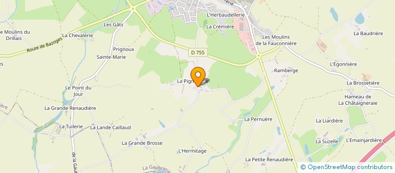 localisation de l'entreprise GAEC LES ALPINISTES à LA GAUBRETIERE