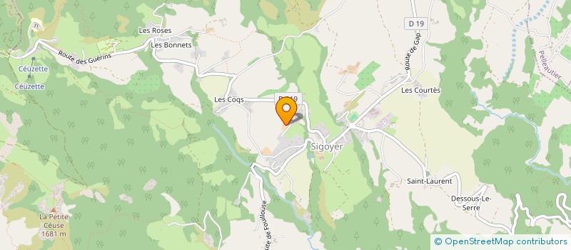 localisation de l'entreprise GAEC LES AURIOLS à SIGOYER
