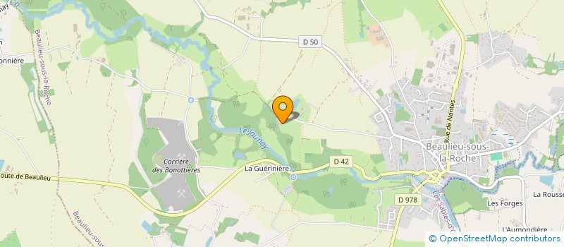 localisation de l'entreprise GAEC LES AVENTURIERS à BEAULIEU-SOUS-LA-ROCHE