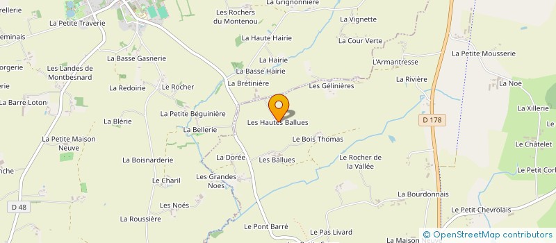 localisation de l'entreprise GAEC LES BALLUES à MOUTIERS
