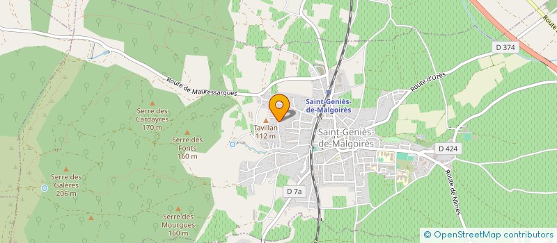 localisation de l'entreprise GAEC LES BAUMES  SAINT-GENIES-DE-MALGOIRES