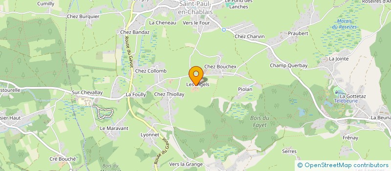 localisation de l'entreprise GAEC LES BELLES D'OCHE  SAINT-PAUL-EN-CHABLAIS