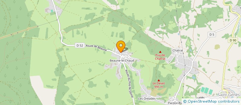 localisation de l'entreprise GAEC LES BERGERIES DES PUYS à SAINT-GENES-CHAMPANELLE