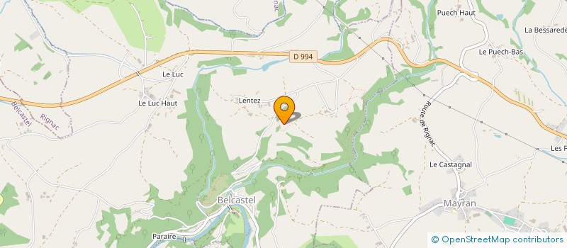 localisation de l'entreprise GAEC LES BONS PLANTS DU PUECH  BELCASTEL