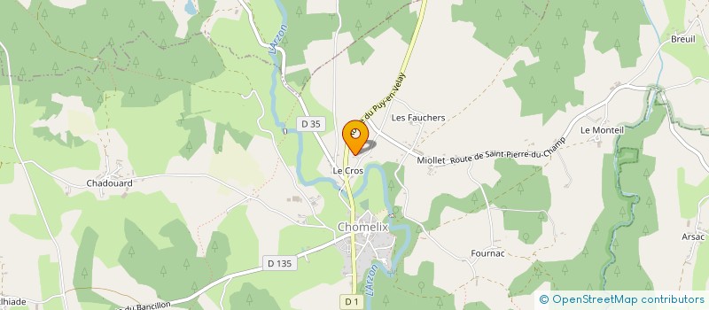 localisation de l'entreprise GAEC LES BOUDOUX à CHOMELIX