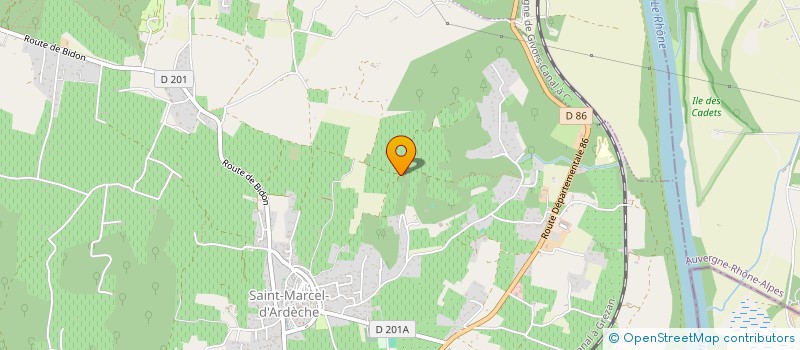 localisation de l'entreprise GAEC LES CAILLOUX à SAINT-MARCEL-D'ARDECHE