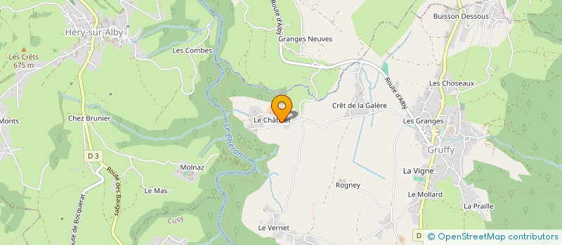 localisation de l'entreprise GAEC LES CHATELETS à GRUFFY
