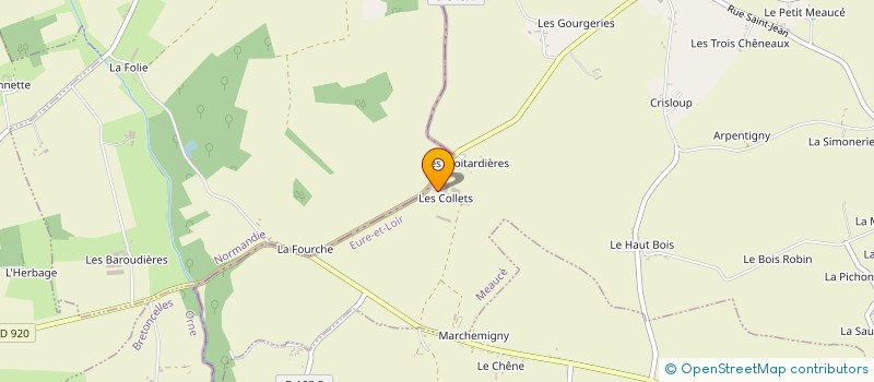 localisation de l'entreprise GAEC LES COLLETS à MEAUCE