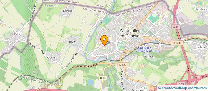 localisation de l'entreprise GAEC LES COTES  SAINT-JULIEN-EN-GENEVOIS
