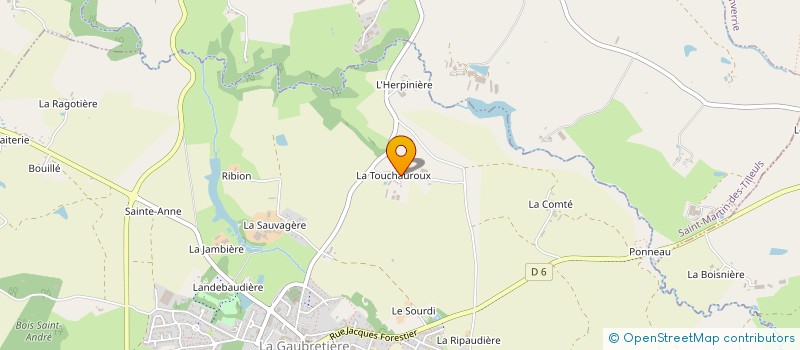 localisation de l'entreprise GAEC LES DAVIERES à LA GAUBRETIERE