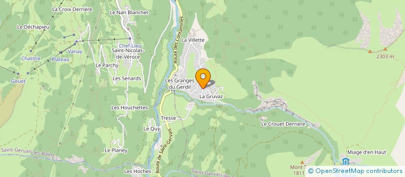 localisation de l'entreprise GAEC LES DEMORET à SAINT-GERVAIS-LES-BAINS