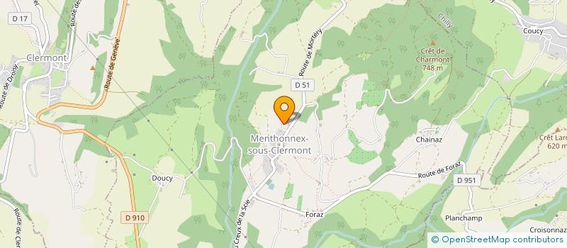 localisation de l'entreprise GAEC LES DEUX FERMES à MENTHONNEX-SOUS-CLERMONT
