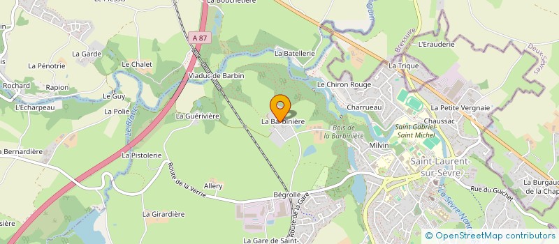 localisation de l'entreprise GAEC LES DEUX RIVES à SAINT-LAURENT-SUR-SEVRE