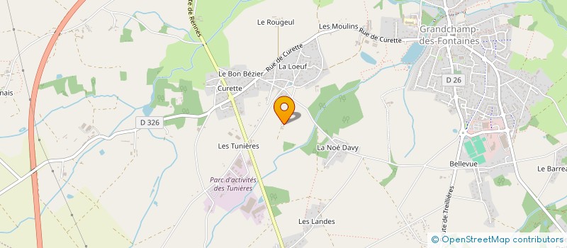 localisation de l'entreprise GAEC LES DEUX VALLEES à GRANDCHAMP-DES-FONTAINES