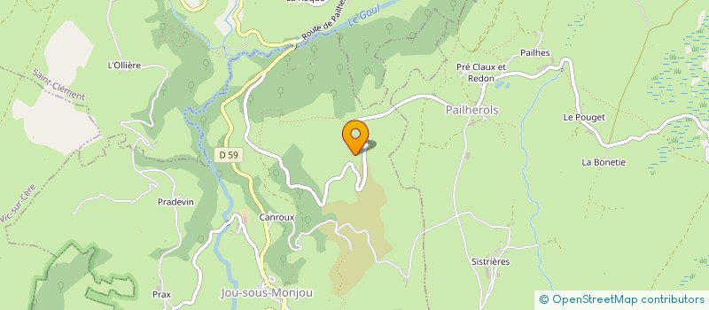 localisation de l'entreprise GAEC LES FERMES DE CAPEL ET GRIFFOUL à JOU-SOUS-MONJOU