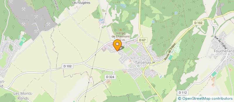 localisation de l'entreprise GAEC LES FILS D ARSENE CUINET à TARCENAY-FOUCHERANS